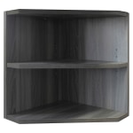 Mayline Medina Corner Support for Hutches - 15in x 15in x 20in - 2 Shelve(s) - Finish: Gray Steel Laminate