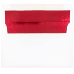 JAM Paper Foil-Lined Invitation Envelopes, A9, Gummed Seal, Red/White, Pack Of 25