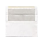 JAM Paper Foil-Lined Invitation Envelopes, A9, Gummed Seal, Ivory/White, Pack Of 25