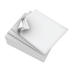 Domtar Continuous Form Paper, 3-Part, Carbonless, 9 1/2in x 11in, White, Carton Of 1,200 Forms