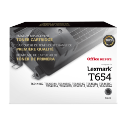 Office Depot Brand Remanufactured Black Toner Cartridge Replacement For Lexmark T654, ODT654