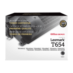 Office Depot Remanufactured Black Toner Cartridge Replacement For Lexmark T654, ODT654