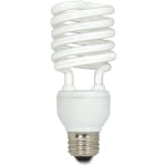 Satco T2 Fluorescent Soft White Spiral Bulb, 19 Watts, Pack Of 3