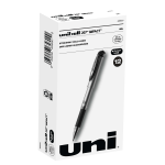 uni-ball 207 Impact Gel Pens, Bold Point, 1.0 mm, Black; Gray Barrel, Black Ink, Pack Of 12