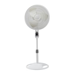 Lasko 3-Speed Stand Fan with Remote Control, 47inH x 17inW x 18inD, White