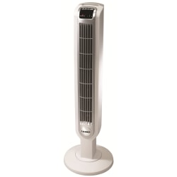 Lasko 3-Speed Tower Fan with Remote Control, 36inH x 12inW x 12inD, White