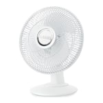 Lasko 2012 Table Fan - 305mm Diameter - 3 Speed - Oscillating, Adjustable Tilt Head - White