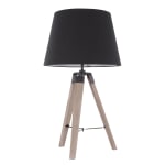 Lumisource Compass Mid-Century Modern Table Lamp, Grey Washed Wood/Black