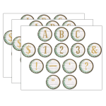 Teacher Created Resources Circle Letters, Eucalyptus, 216 Per Pack, Set Of 3 Packs