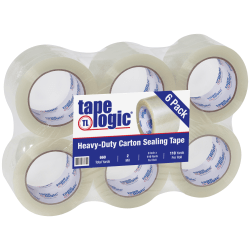 Tape Logic #400 Industrial Acrylic Tape, 3in Core, 3in x 110 Yd., Clear, Case Of 6