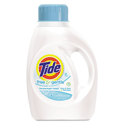 Tide Free & Gentle Liquid Laundry Detergent, 50 Oz Bottle, Case Of 6