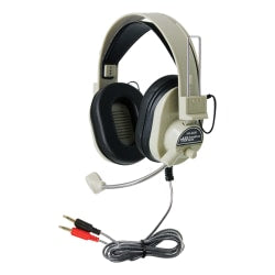 HamiltonBuhl Deluxe Multimedia HA-66M Over-Ear Headphones With Mic, Tan/Black