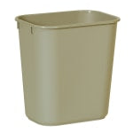 Rubbermaid Durable Polyethylene Wastebasket, 3 1/4 Gallons (12.3L), Beige