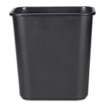 Rubbermaid Durable Polyethylene Wastebasket, 7 Gallons, Black