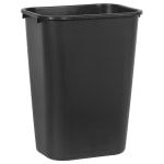 Rubbermaid Durable Rectangular LLDPE Wastebasket, 10.25 Gallons, 20inH x 15-1/2inW x 11inD, Black