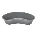 Medline Emesis Basins, 2inH x 4 1/2inW x 9inD, Graphite, Pack Of 250