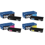 Brother TN-336 Black; Cyan; Magenta; Yellow High Yield Toner Cartridges, Pack Of 4, TN336 combo