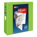 Avery Heavy-Duty View 3-Ring Binder With Locking One-Touch EZD Rings, 4in D-Rings, 43% Recycled, Chartreuse