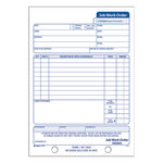 Adams Carbonless Job Work Order Book, 5 9/16in x 8 7/16in, 3-Part, White/Canary/White Tag