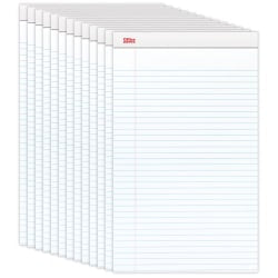 Office Depot Brand Writing Pads, 8 1/2in x 14in, Legal/Wide Ruled, 50 Sheets, Canary, Pack Of 12 Pads