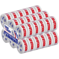 Tape Logic Pre-Printed Carton Sealing Tape, "Caution - If Seal Is Broken ", 2in x 110 Yd., Red/White, Case Of 36