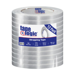 Tape Logic 1300 Strapping Tape, 1/2in x 60 Yd., Clear, Case Of 12