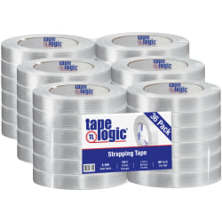 Tape Logic 1400 Strapping Tape, 1in x 60 Yd., Clear, Case Of 24