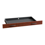 Sauder Via 38inW Pencil Drawer For Desk Return, Classic Cherry/Soft Black