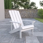 Flash Furniture Charlestown All-Weather Adirondack Chair, White