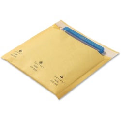 Sparco CD/DVD Cushioned Mailers - Multipurpose - 7 1/4in Width x 8in Length - Self-sealing - Kraft - 25 / Pack - Gold