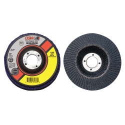 Flap Discs, Z-Stainless, Regular, 4 1/2, 60 Grit, 7/8 Arbor, 13,300 rpm, T27