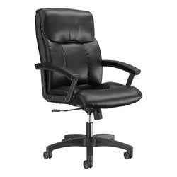 Lorell Ergonomic Mesh Armless Mid-Back Chair, Black