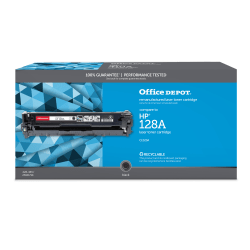 Office Depot Brand Remanufactured Black Toner Cartridge Replacement For HP 128A