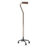 Medline Quad Canes, Small Base, Bronze, Case Of 2