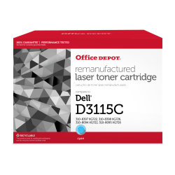 Office Depot Brand Remanufactured Cyan Toner Cartridge Replacement For Dell D3115C