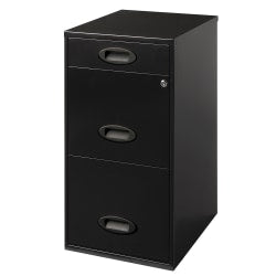 Realspace 18inD Vertical 2-Drawer File Cabinet, Charcoal