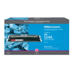 Office Depot Brand Remanufactured Magenta Toner Cartridge Replacement For HP 124A