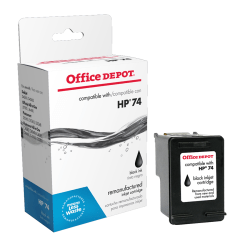 Office Depot Brand Remanufactured Black Ink Cartridge Replacement For HP 74, OD74