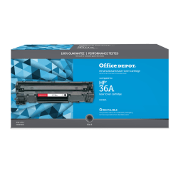 Office Depot Brand Remanufactured Black Toner Cartridge Replacement For HP 36A