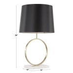 Lumisource Moon Contemporary Table Lamp, White And Gold/Black