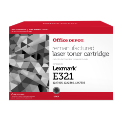 Office Depot Brand Remanufactured High-Yield Black Toner Cartridge Replacement For Lexmark 12A7405, ODE321