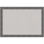 Amanti Art Dixie Non-Magnetic Cork Bulletin Board, 26in x 18in, Gray, Blue Gray Wood Frame