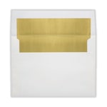 LUX Invitation Envelopes, A8, Peel & Press Closure, Gold/White, Pack Of 50