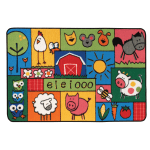 Carpets for Kids KID$Value Rugs Old MacDonald Farm Activity Rug, 4ft x 6ft , Multicolor