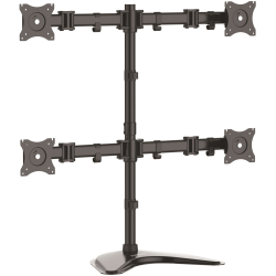 StarTech.com Quad Monitor Stand - Crossbar - Steel - Monitors up to 27in- Vesa Monitor - Computer Monitor Stand - Monitor Arm - Up to 27in Screen Support - 70.55 lb Load Capacity - 32.2in Height x 12.4in Width x 34.8in Depth - Desktop, Freestanding - Stee