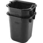 Rubbermaid Commercial Executive 5-Quart Heavy-Duty Pails, Black, Set Of 4 Pails