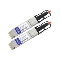 AddOn MSA and TAA Compliant 40GBase-AOC QSFP+ to QSFP+ Direct Attach Cable (850nm, MMF, 30m) - 100% compatible and guaranteed to work