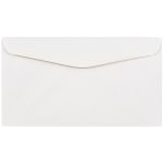 JAM Paper Booklet Envelopes, 3 5/8in x 6 1/2in, Gummed Seal, White, Pack Of 25