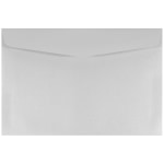 JAM Paper Booklet Envelopes, 6in x 9in, Gummed Seal, Stardream Metallic Silver, Pack Of 25