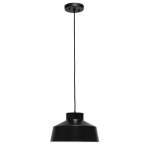 Laila Home Industrial Barn Pendant, 11-3/4inW, Black